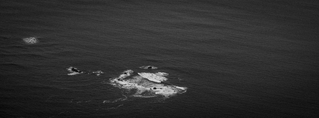 Jagged rocks in the sea